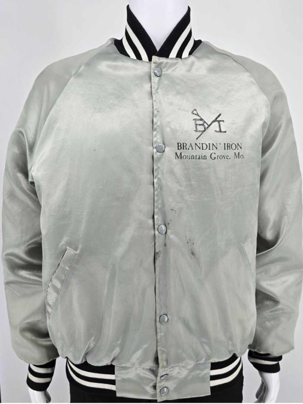 Vintage 1980s WestArk Brandin' Iron Dinner House & Lounge Bomber Jacket (L)